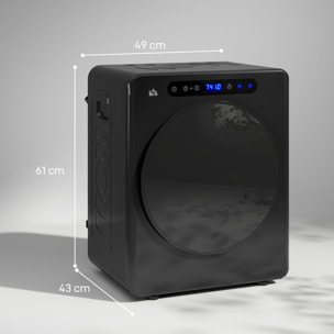 Secadora de Evacuación 5 KG Secadora de Ropa 1000W Función Antiarrugas Función Esterilizar Temporizador Pantalla LED Táctil Tambor Inox Negro