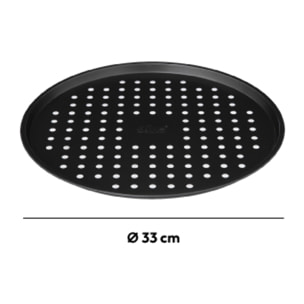 Plaque à pizza métal perforé 33 cm