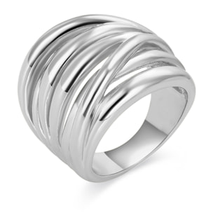 Anillo acabado en rodio