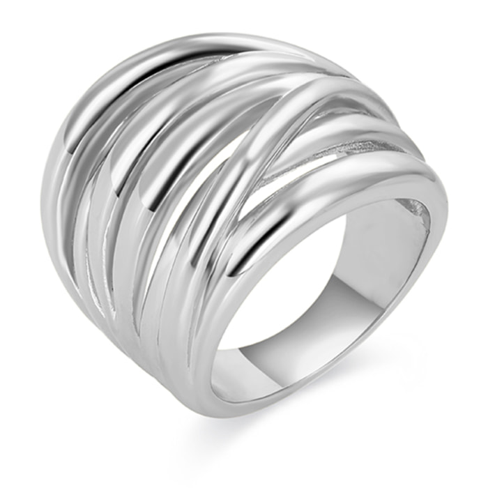 Anillo acabado en rodio
