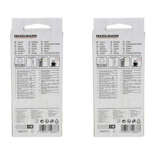 Lot de 2 boites de 50 pailles en papier rigide brun 15 cm Fackelmann Nature