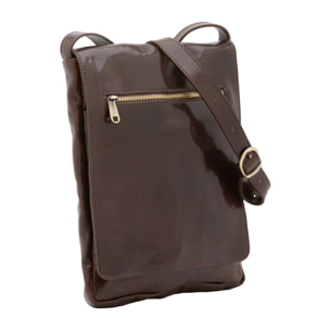 Borsa a tracolla  da uomo In Vera pelle Made in Italy 24x30x4 cm