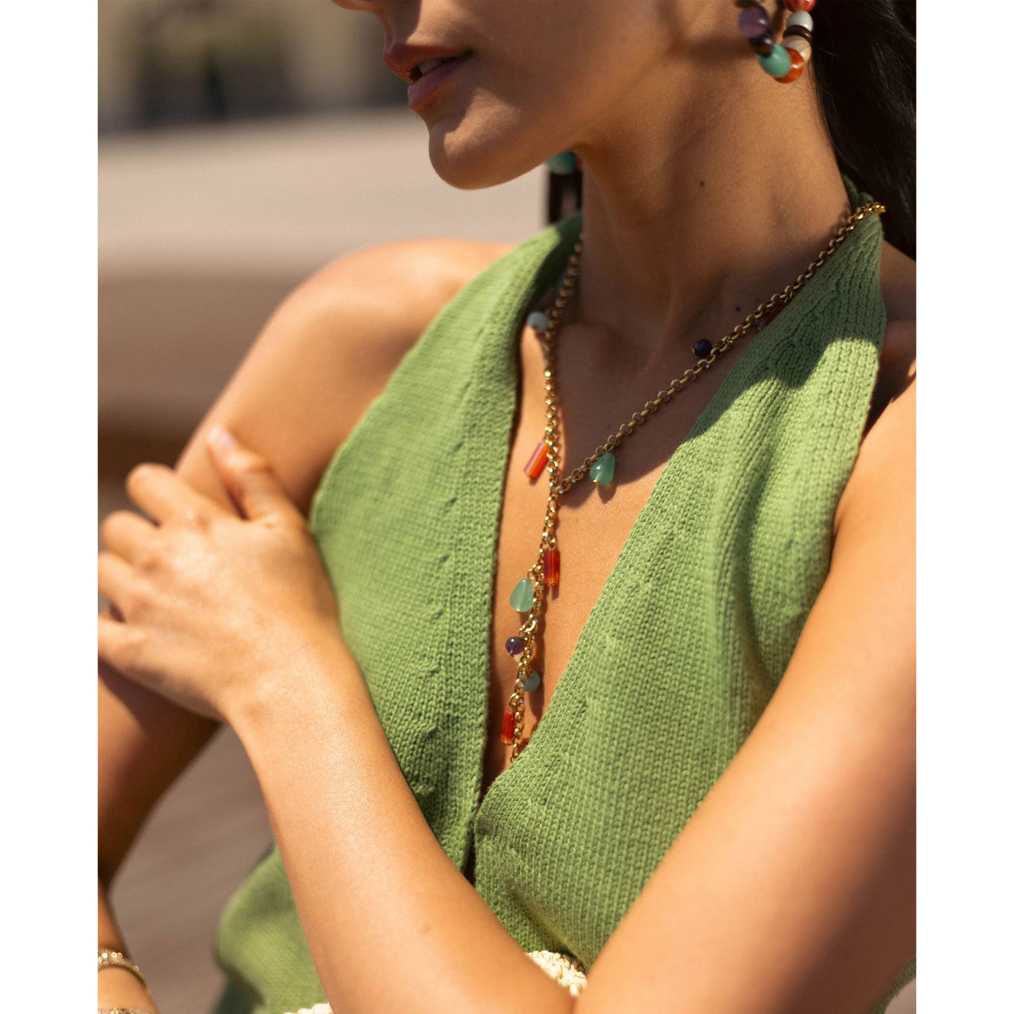 Collar de mujer multicolor