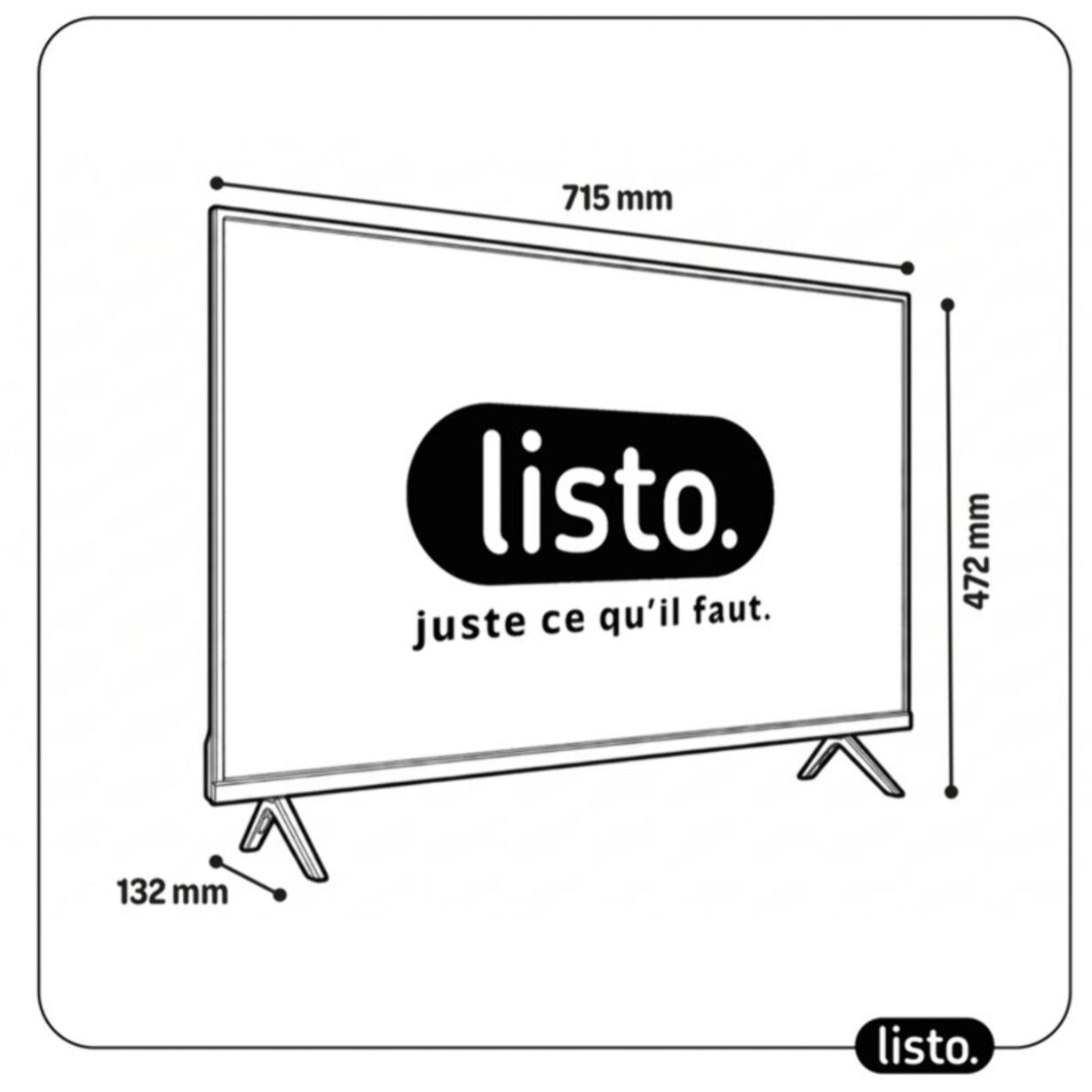 TV LED LISTO 32HD964 (2026) 32" (80 cm)