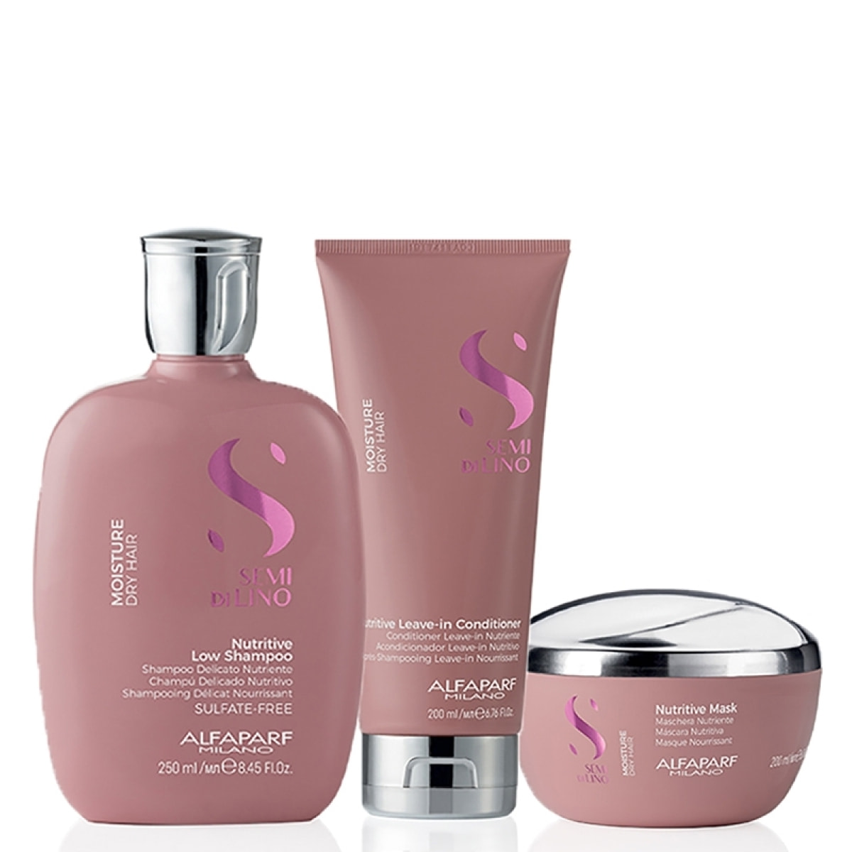 ALFAPARF MILANO Kit Semi Di Lino Nutritive Low Shampoo + Conditioner + Mask