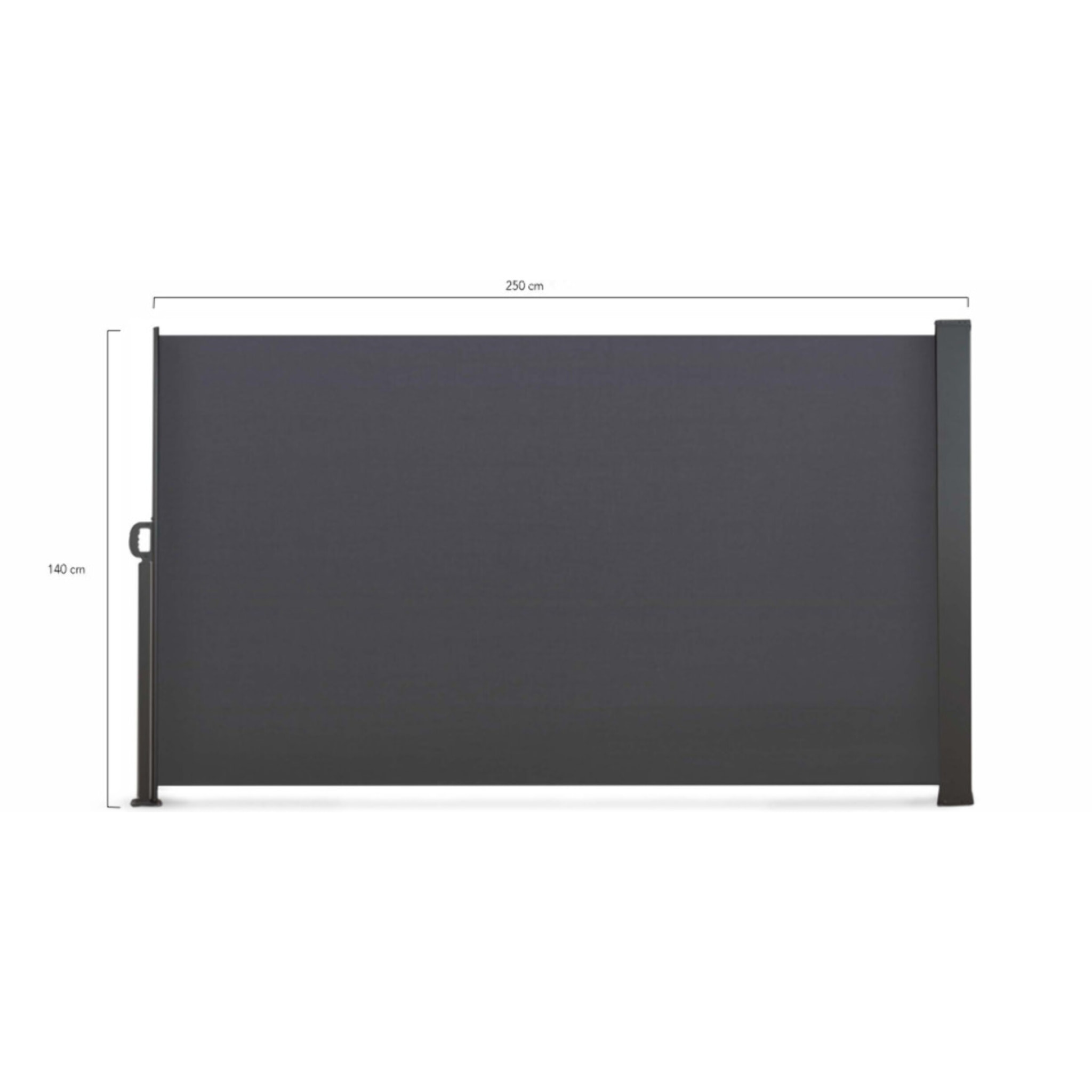 Paravent rétractable premium gris anthracite