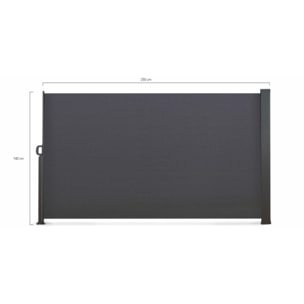 Paravent rétractable premium gris anthracite