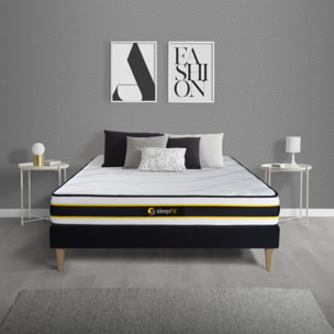 Ensemble matelas FLEXY + sommier kit noir