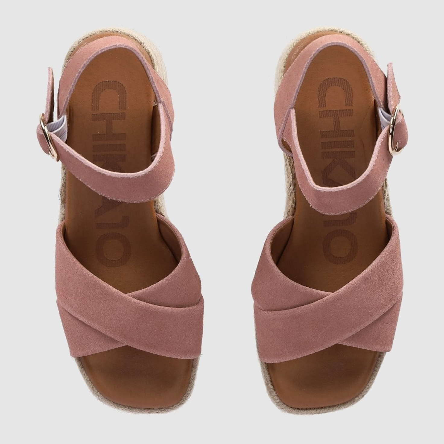 Sandalias de Serraje - Rosa - Tacón: 6 cm