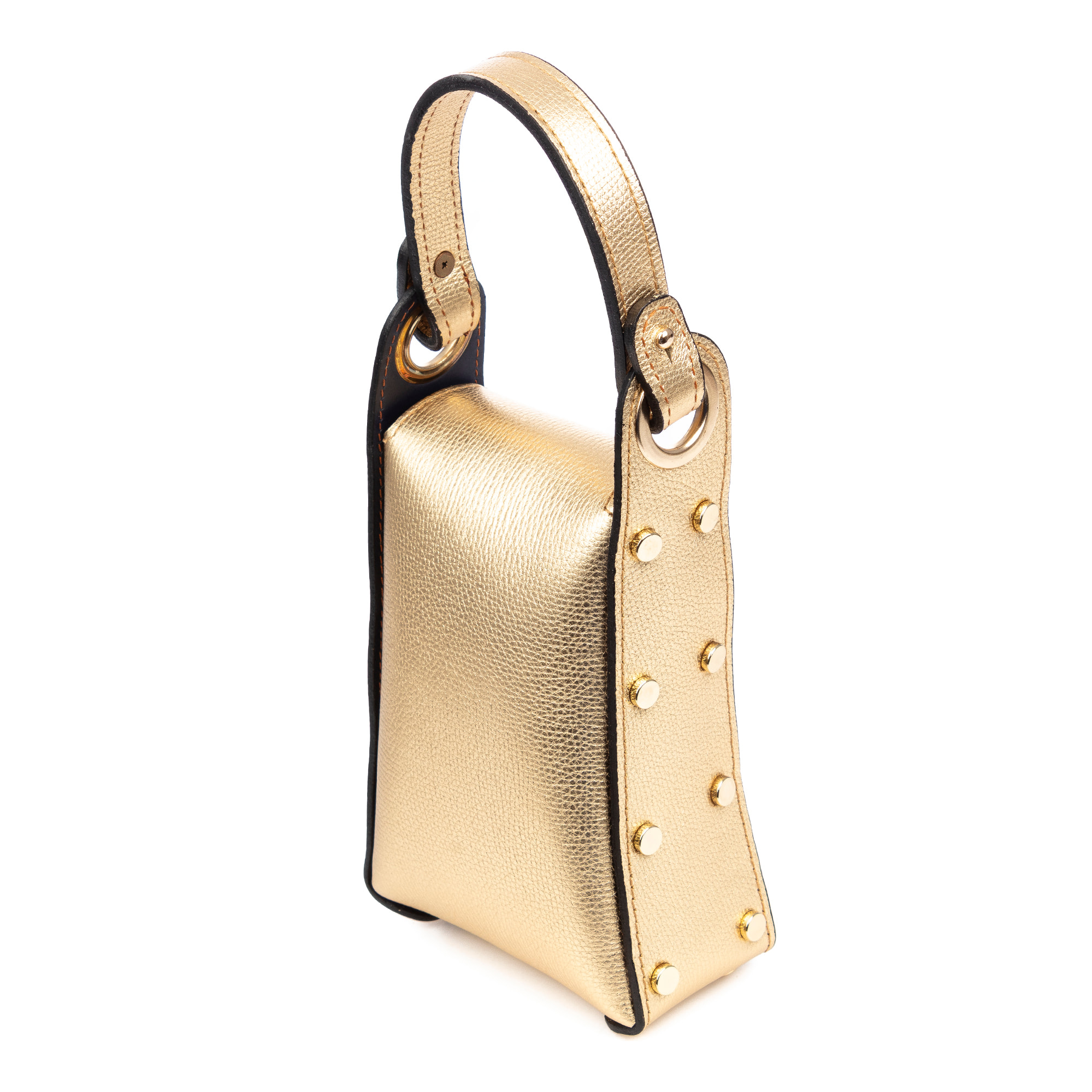 Alviano bolso de mano mujer. Piel auténtica Gamuza acabado lacado brillante.