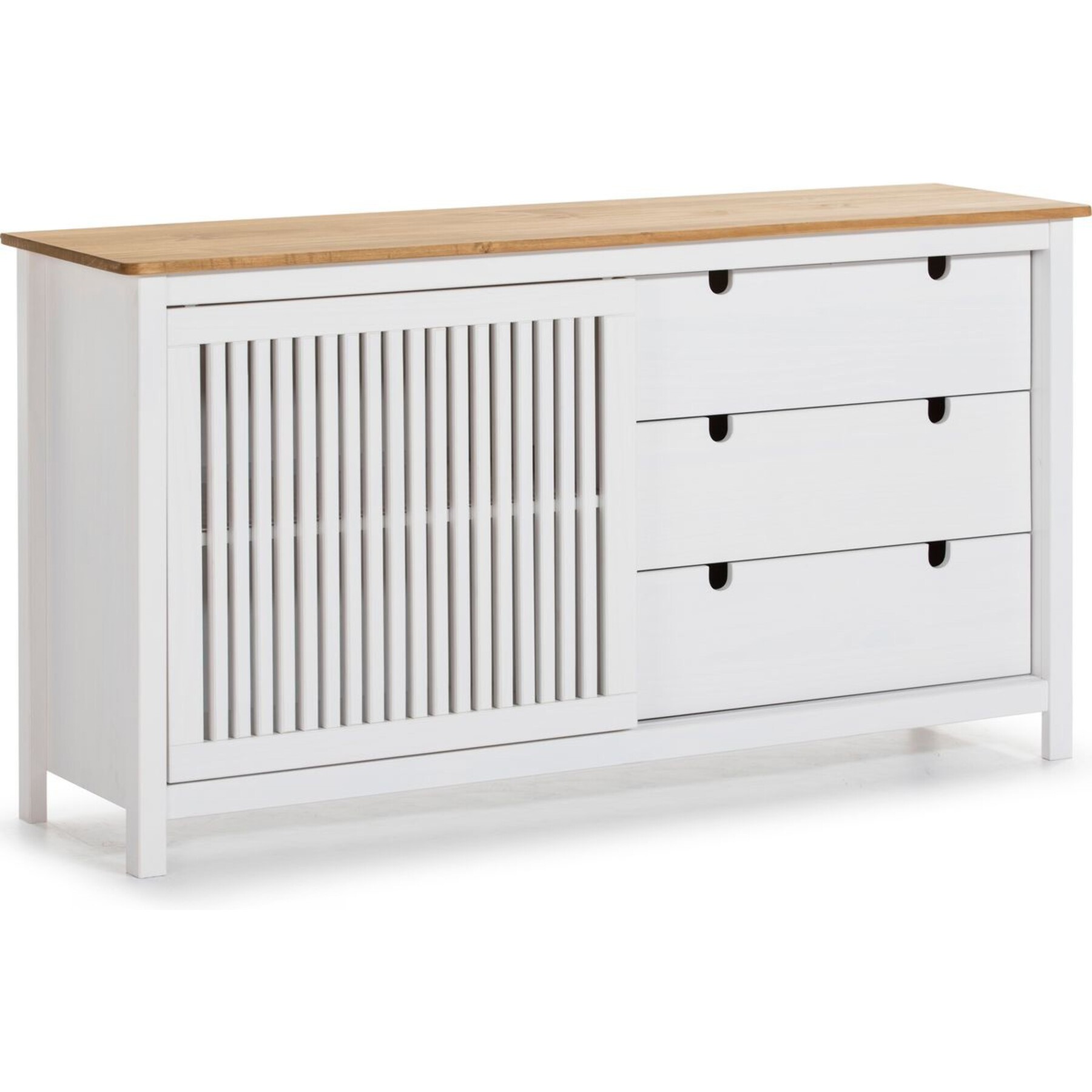 Buffet 1 porte coulissante 3 tiroirs - FABIA