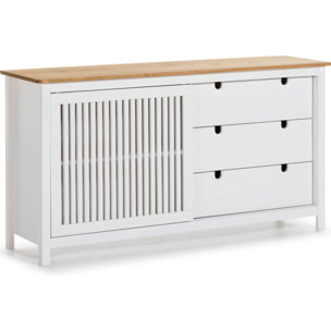 Buffet 1 porte coulissante 3 tiroirs - FABIA