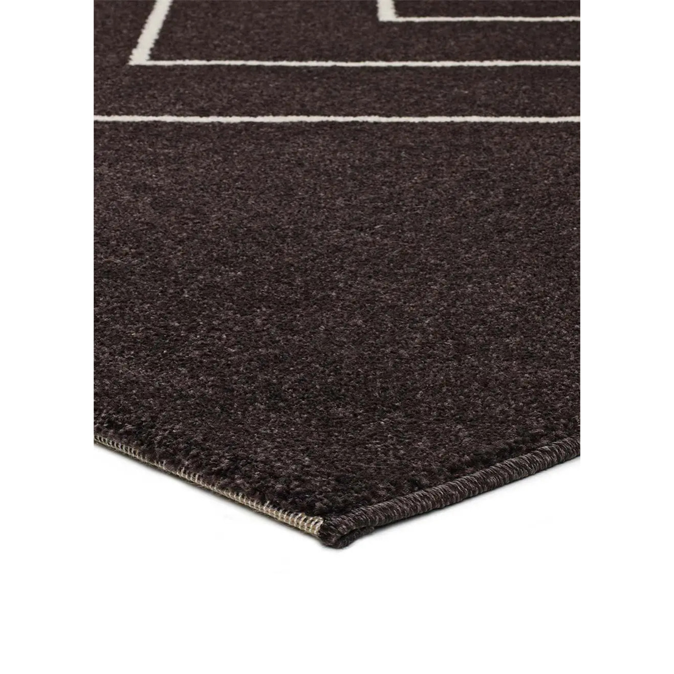 BREDA Alfombra geométrica de pelo corto negro, varias medidas disponibles.