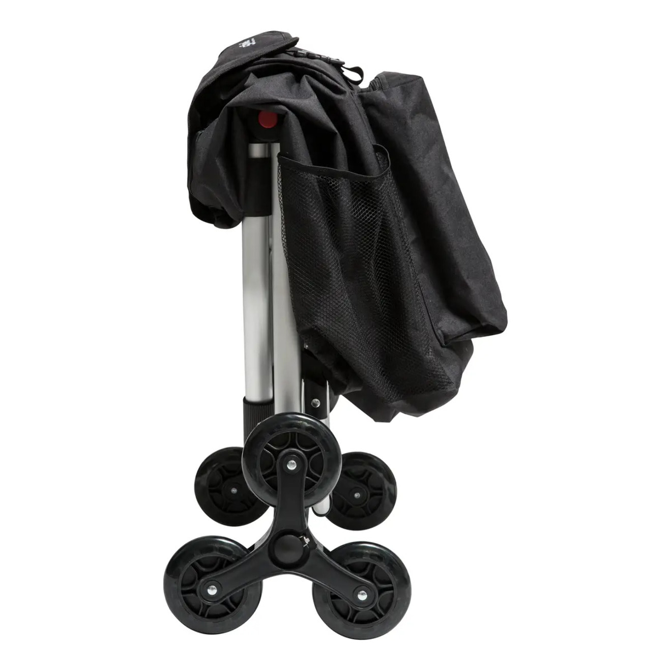 Chariot de course pliable 6 roues noir