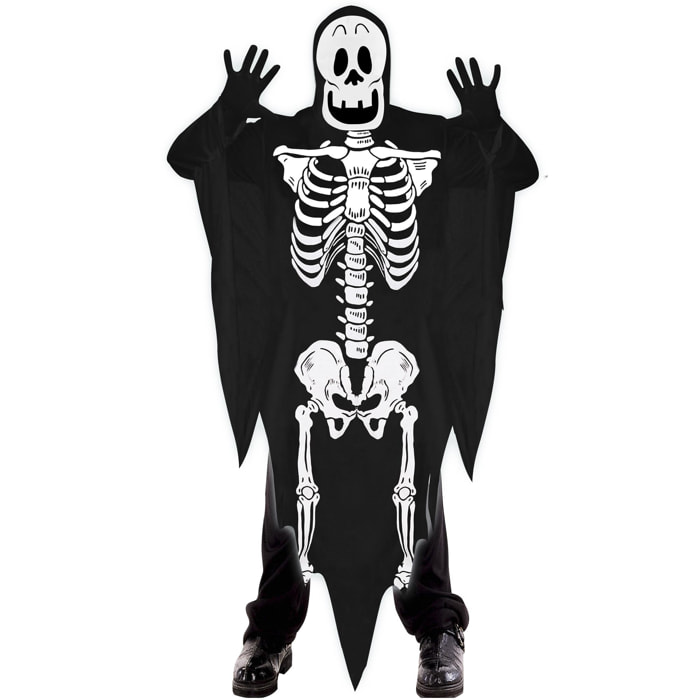 Costume Fantasma Scheletro Travestimento Halloween