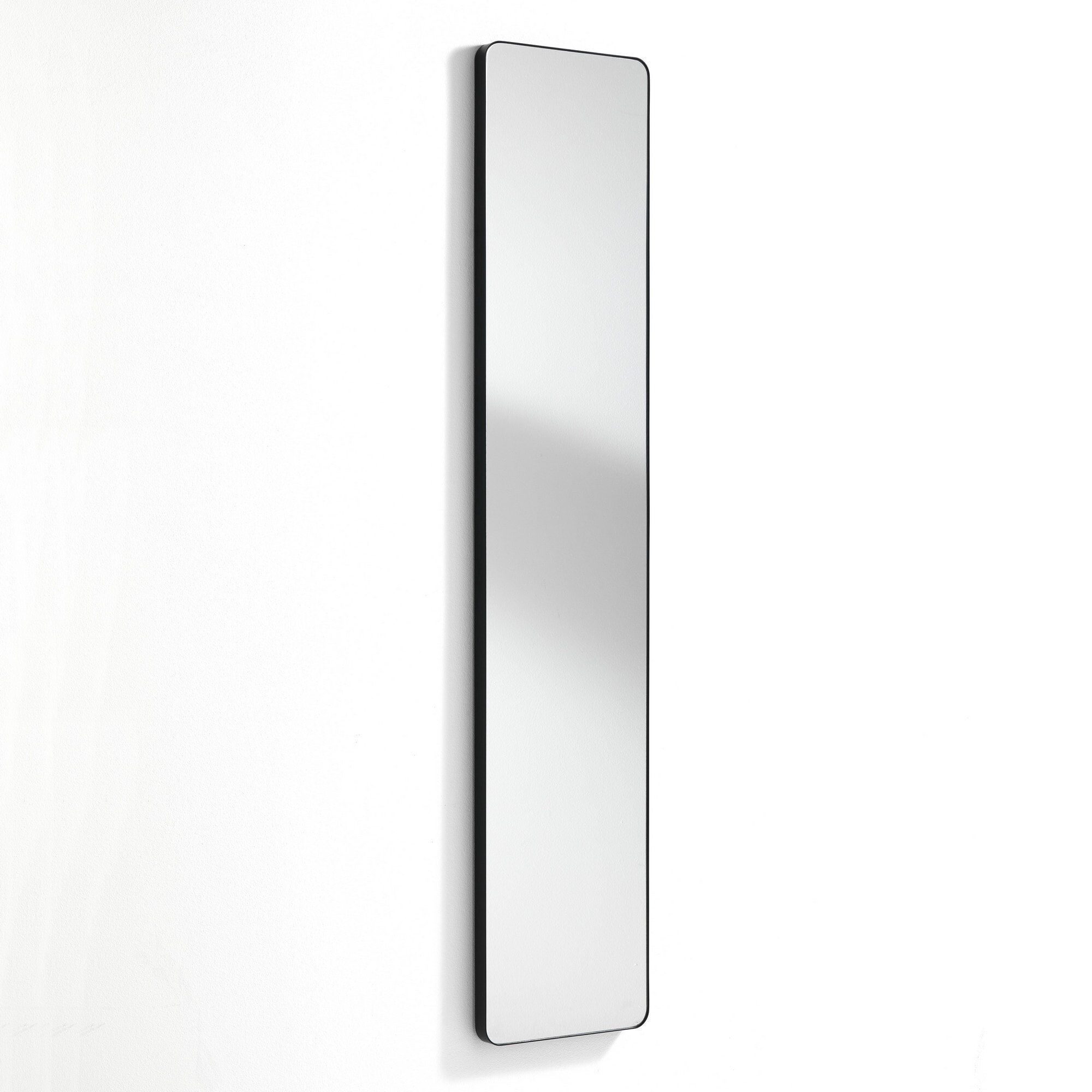 Porte-manteau avec miroir Tomasucci CRAFTY, en acier et verre, noir, 30 × 36 × 150 cm