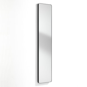Porte-manteau avec miroir Tomasucci CRAFTY, en acier et verre, noir, 30 × 36 × 150 cm