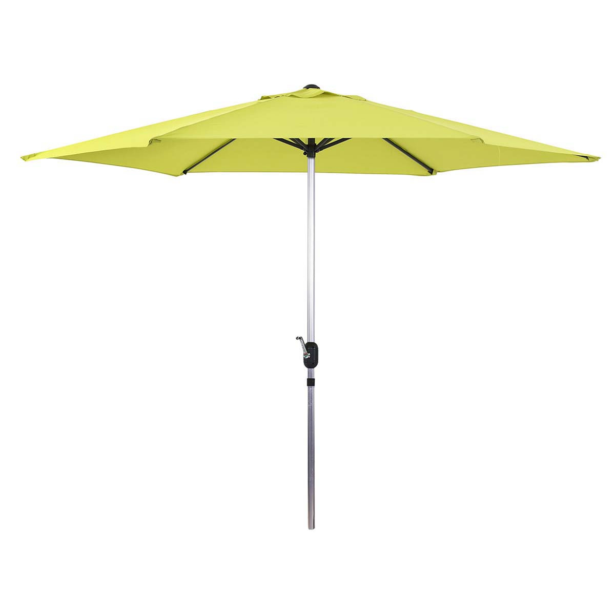 Parasol jardin droit Alu "Sol" - Rond - Ø 3m - Vert