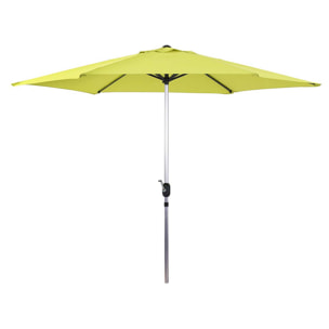 Parasol jardin droit Alu "Sol" - Rond - Ø 3m - Vert