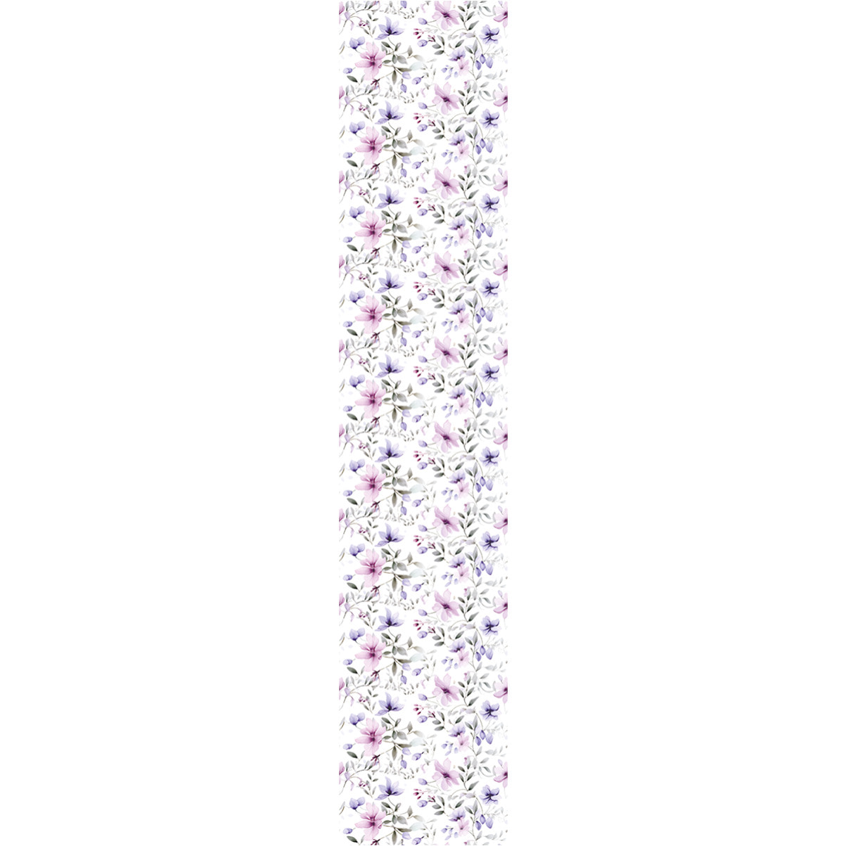 Papier peint intissé pré-encollé - FLEURS ROSES ET VIOLETTES - 1 rouleau