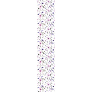 Papier peint intissé pré-encollé - FLEURS ROSES ET VIOLETTES - 1 rouleau