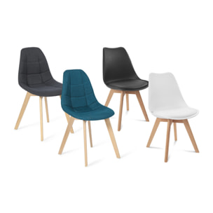 Chaises Suedia + Gabriella - Mix color - Gris, noir, bleu, blanc