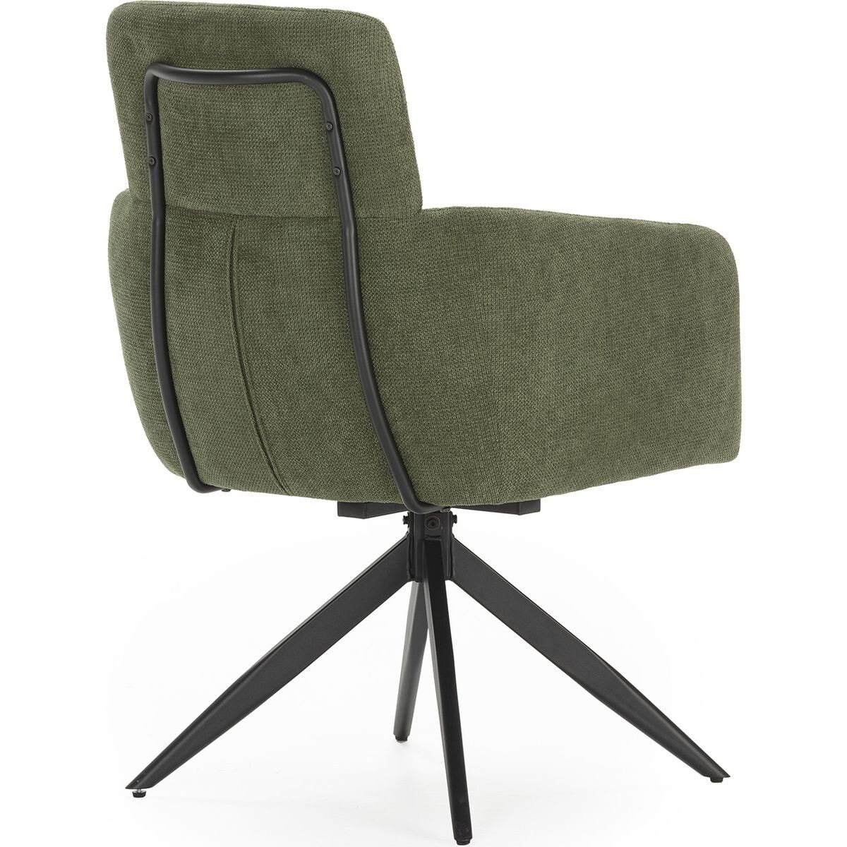 Lot de 2 fauteuils pivotants en tissu - ALVAR
