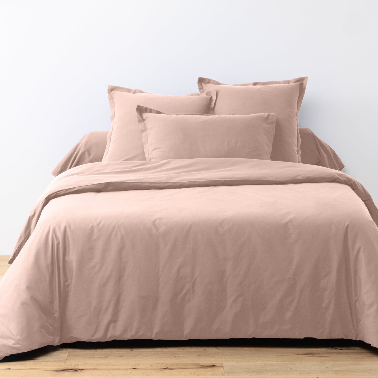 Parure Housse De Couette + 1 taie 100% Coton 57fils Blush