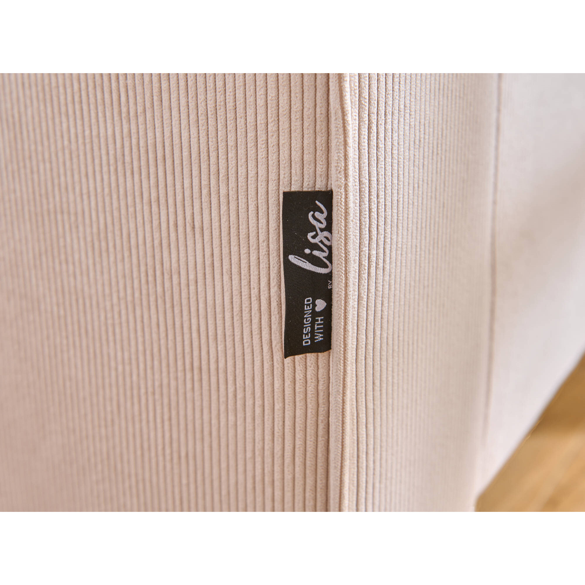 Albane - canapé 3 places - en velours côtelé - Beige