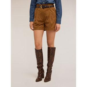 Motivi - Shorts con pieghe - Marrone