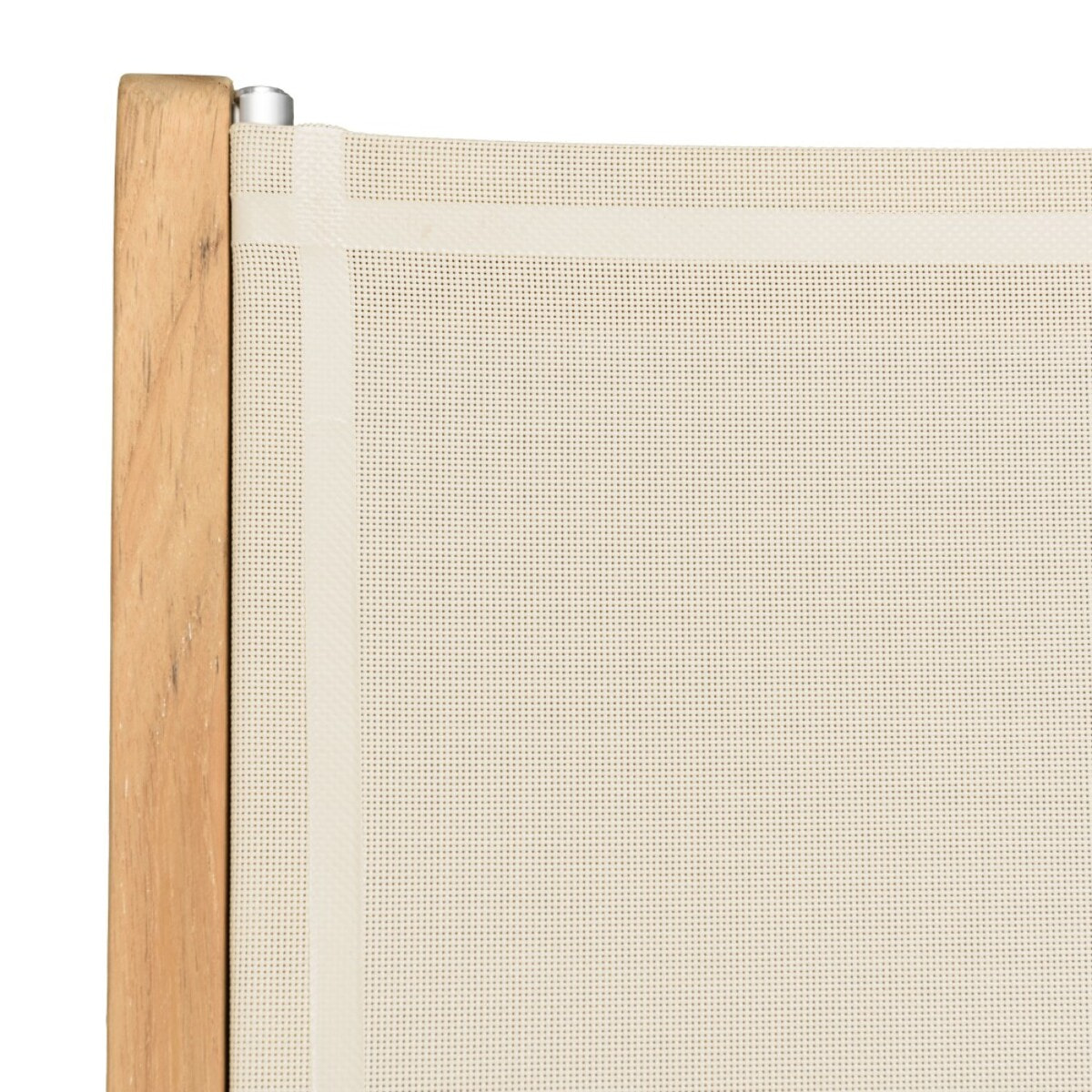 FUN - Ensemble de 2 chaises pliantes bois teck / textilène beige