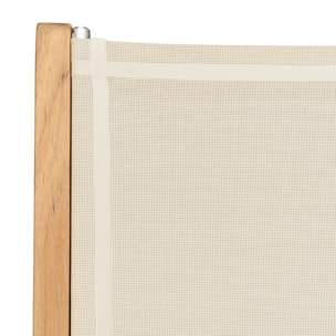 FUN - Ensemble de 2 chaises pliantes bois teck / textilène beige