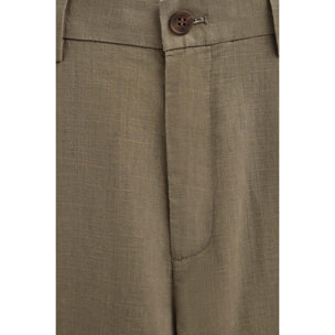 Pantaloni cotolino Belami color kaki dal fit regular e logo Polo Club