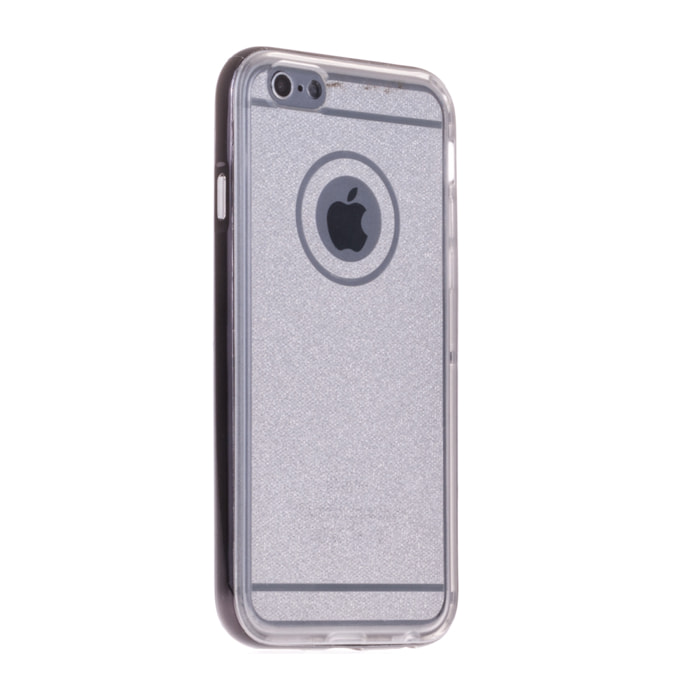 CUSTODIA IN SILICONE CON BORDE METALLICO IP6 PLUS