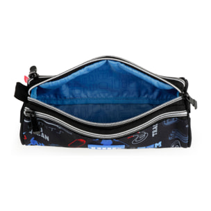 Estuche triple Gabol TRAINING negro y resistente al agua