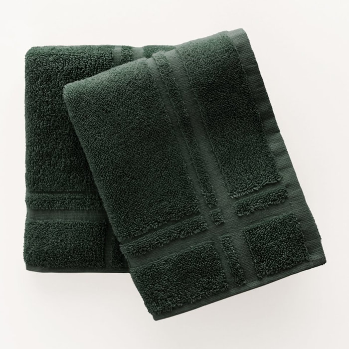 Pack de 2 torchons de cuisine (50x50) VERT FORÊT