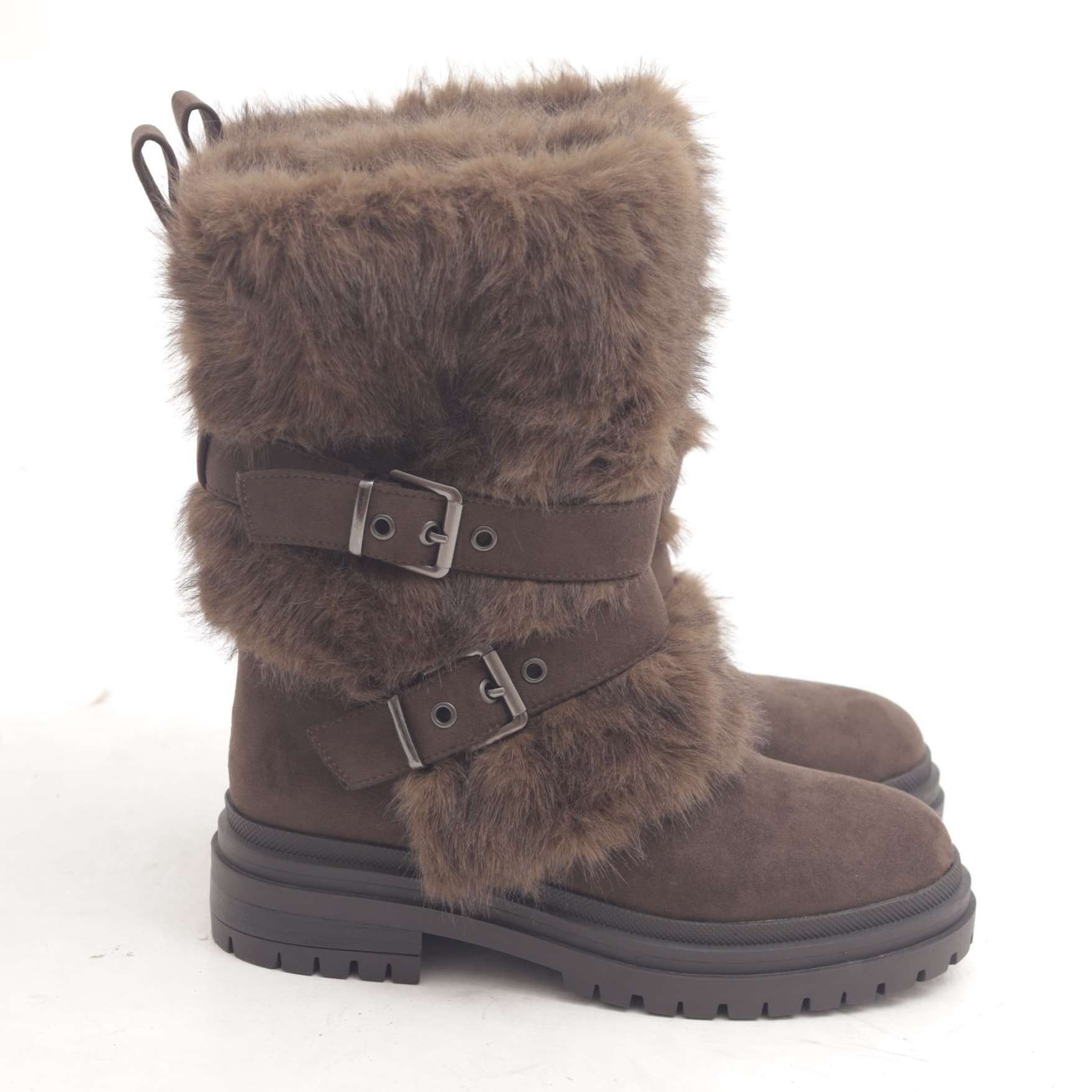 STIVALETTO FUR CINTURINI TESTA DI MORO