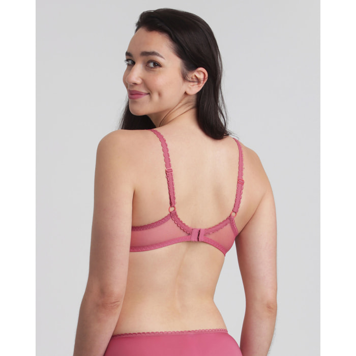 Sujetador con aros de encaje reciclado floral