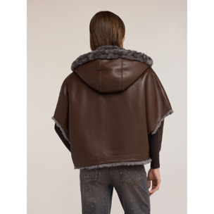 Motivi - Cappa reversibile con zip - Marrone