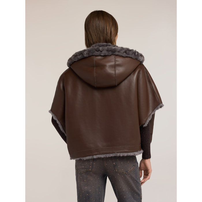 Motivi - Cappa reversibile con zip - Marrone