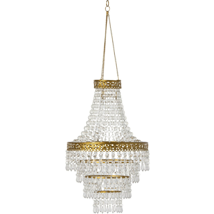 J-Line abat-jour chandelier - acrylique - transparent/doré - small