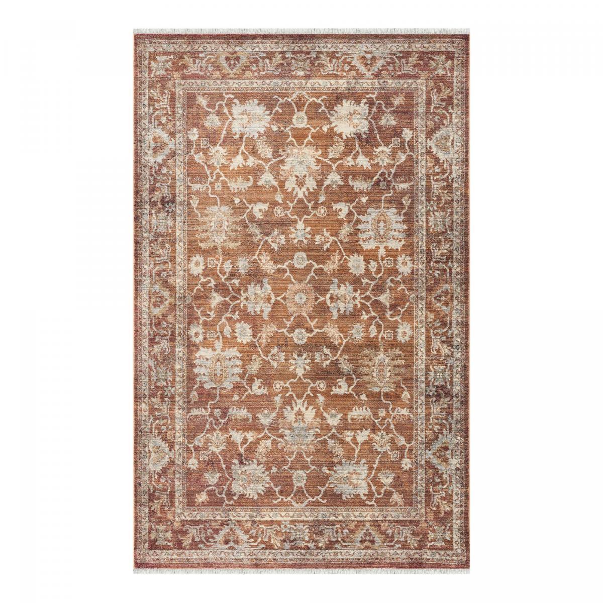 Tapis d'orient, motif oriental raffiné, tissé, poils ras