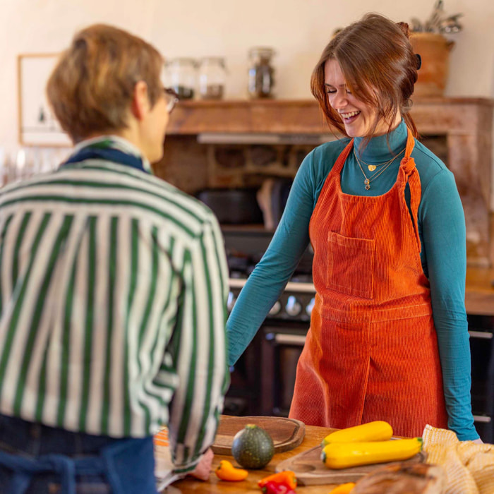 Tablier de cuisine velours Oriane
