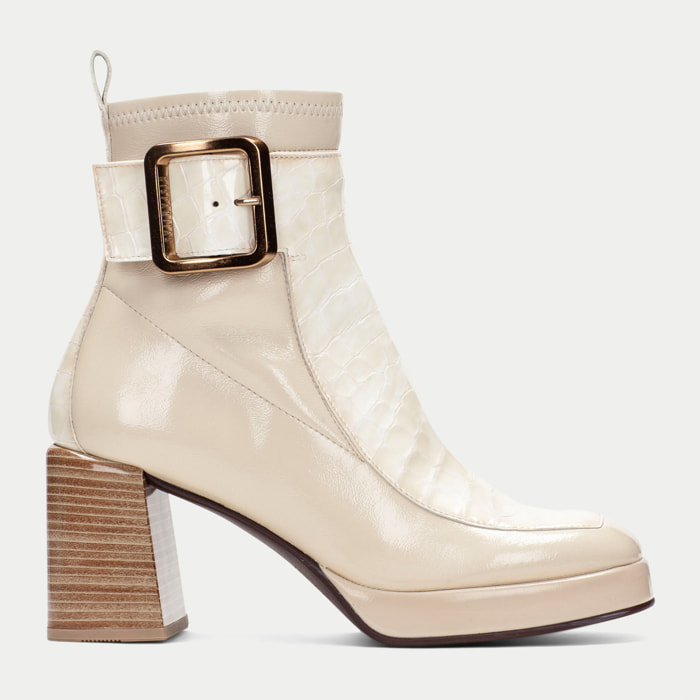 Botin Tokio Marfil beig 7 cm