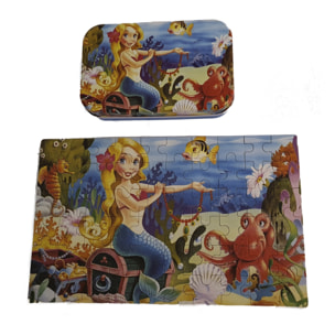 PUZLE DE CUENTOS: LA SIRENITA - 60 pcs (CAJA METÁLICA)