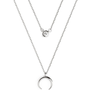 Collana Pack 2 Spark Necklaces + Mini Moonset in Argento