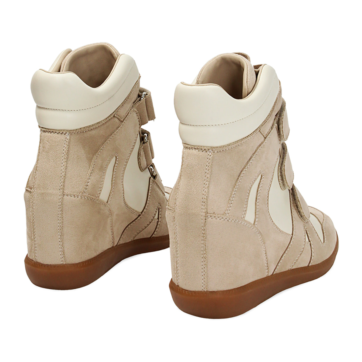 Zapatillas beige tacón 7 cm
