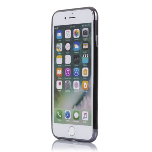 CUSTODIA NERA LUCIDA CON BORDI METALLICI PER IPHONE 7