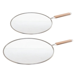 2 couvercles anti-projection 25/28cm