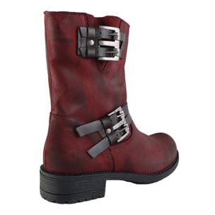 Stivaletti in pelle nabuk con cinturini